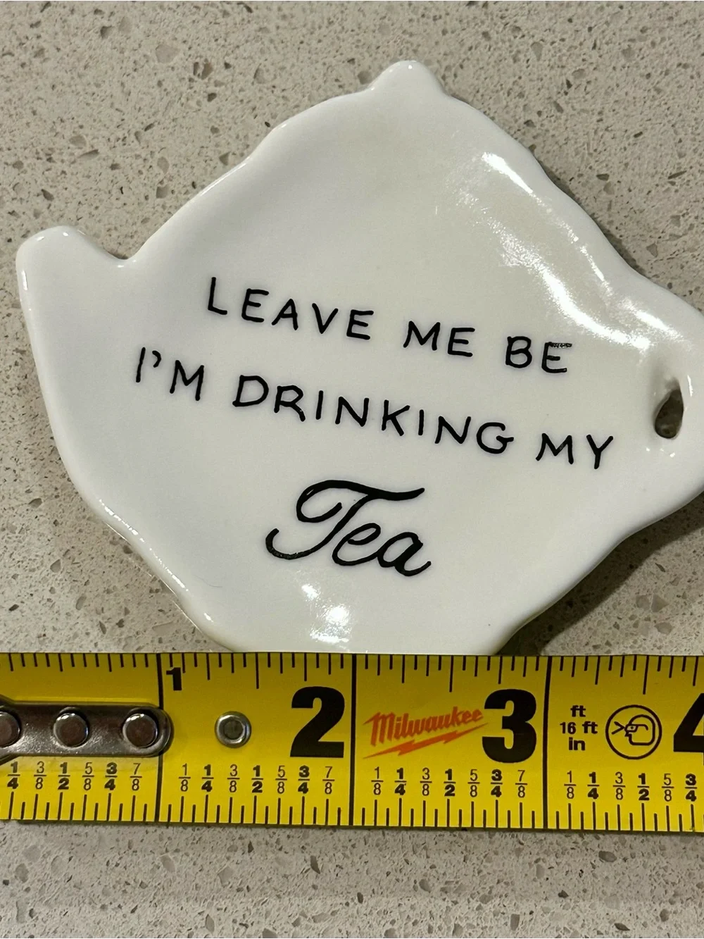 White Ceramic Tea Bag Rest - 